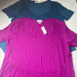 Old Navy lot of 2 nwt size large crew neck tees short sleeve